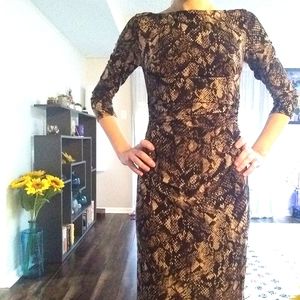 LAUREN Ralph Lauren Snakeskin Printed Dress
